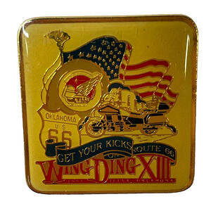 1991 GWRRA Wing Ding XIII Lapel Pin - Tulsa Oklahoma Gold Wing Road Riders Honda